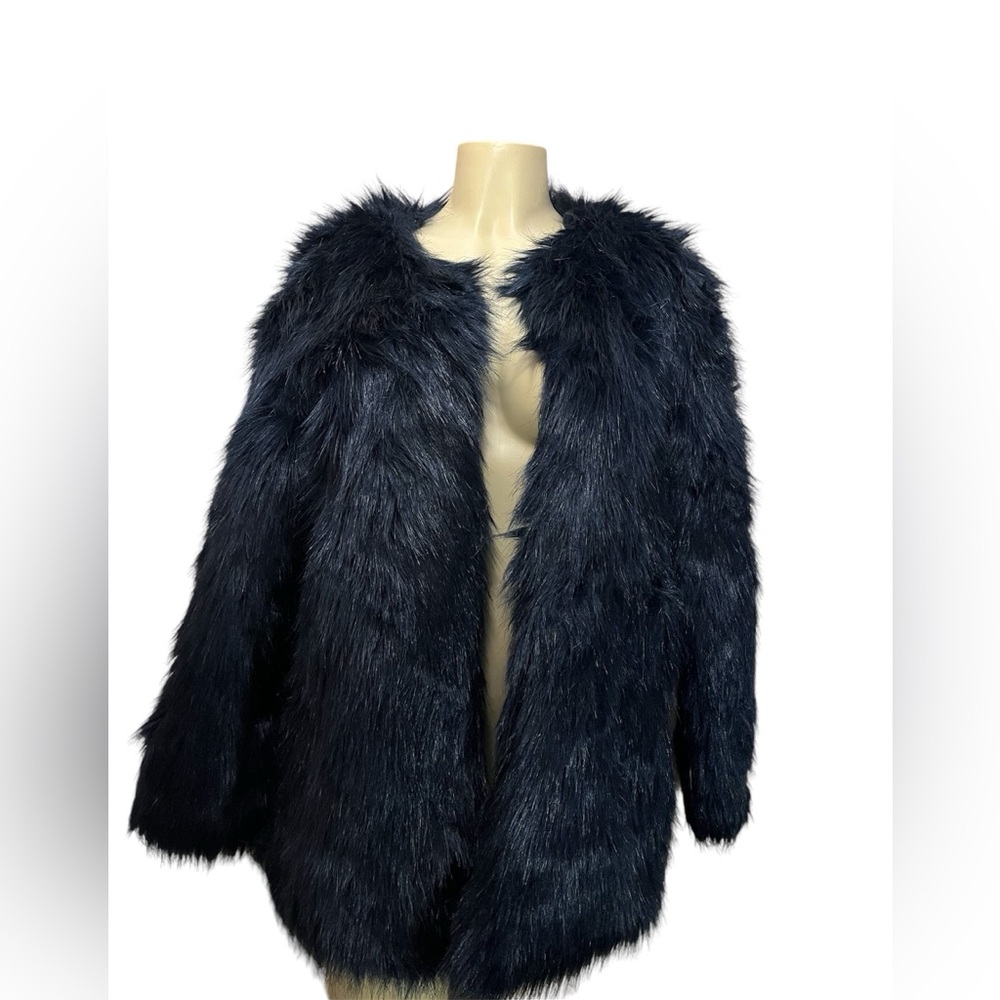 Forever 21 Deep Sea Blue Faux Fur Coat - Blowout Sale!